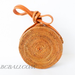 Around Circle Ata Rattan Balinese Bags hand woven